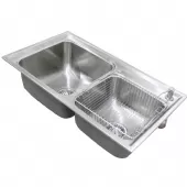Cuba Aço Inox 304 Dupla Pia Cozinha Gourmet com Acessórios