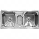 Cuba Aço Inox 304 Dupla com Escorredor Pia Cozinha Gourmet com Acessórios