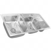 Cuba Aço Inox 304 Dupla Pia Cozinha Gourmet com Acessórios