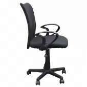 Cadeira Escritório Preto Tela Mesh Médio Base Giratória