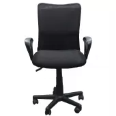 Cadeira Escritório Preto Tela Mesh Médio Base Giratória