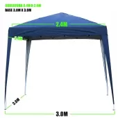 Gazebo de Alumínio Articulado Dobrável 3x3m Azul Escuro