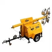 Torre de Iluminação 4 x 1000w Elevação 9m com Gerador 220v Monofásico a Diesel 10kw