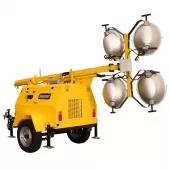Torre de Iluminação 4 x 1000w Elevação 9m com Gerador 220v Monofásico a Diesel 10kw