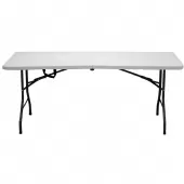 Mesa Dobrável Portátil Vira Maleta 1.80m 200kg Camping Praia