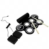 Bateria Eletrônica Roll Up Portátil Kit Completo Com Fonte - TANDER