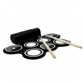 Bateria Eletrônica Roll Up Portátil Kit Completo Com Fonte - TANDER