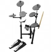 Bateria Eletrônica com 7 Pads 2 Pedais Par de Baquetas - Tander