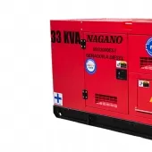 Gerador de Energia a diesel trifásico 33 KVA Partida Elétrica Silenciado Cabinado Motor Nagano - ND33000ES3
