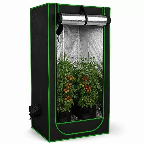 Confira Barraca Grow Cultivo Indoor Estufa 80x80x180cm com Mylar Refletivo e Tecido Oxford 600D