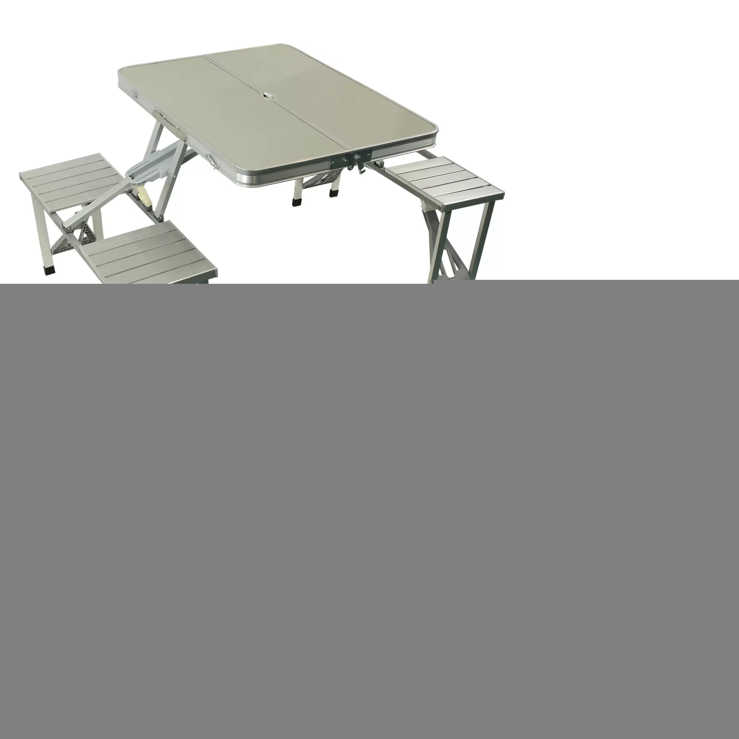 Mesa Camping Dobrável com 4 Banquetas Alumínio Maleta