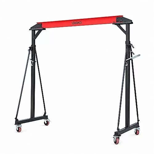 Confira P�rtico M�vel para Eleva��o de Cargas 1 Tonelada com Rod�zios 3 x 4 m