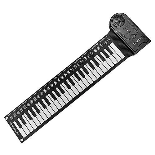 Confira Teclado Piano Musical Flex�vel Port�til Roll Up Bivolt