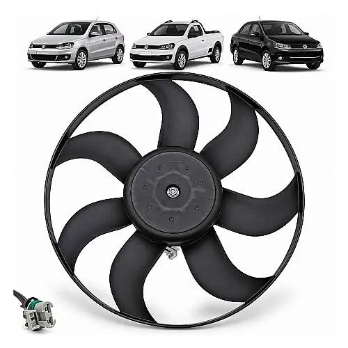 Confira Ventoinha Radiador Gol G5 G6 Voyage Saveiro 2008 a 2014 com Ar 5U0959455B 5U0959455C